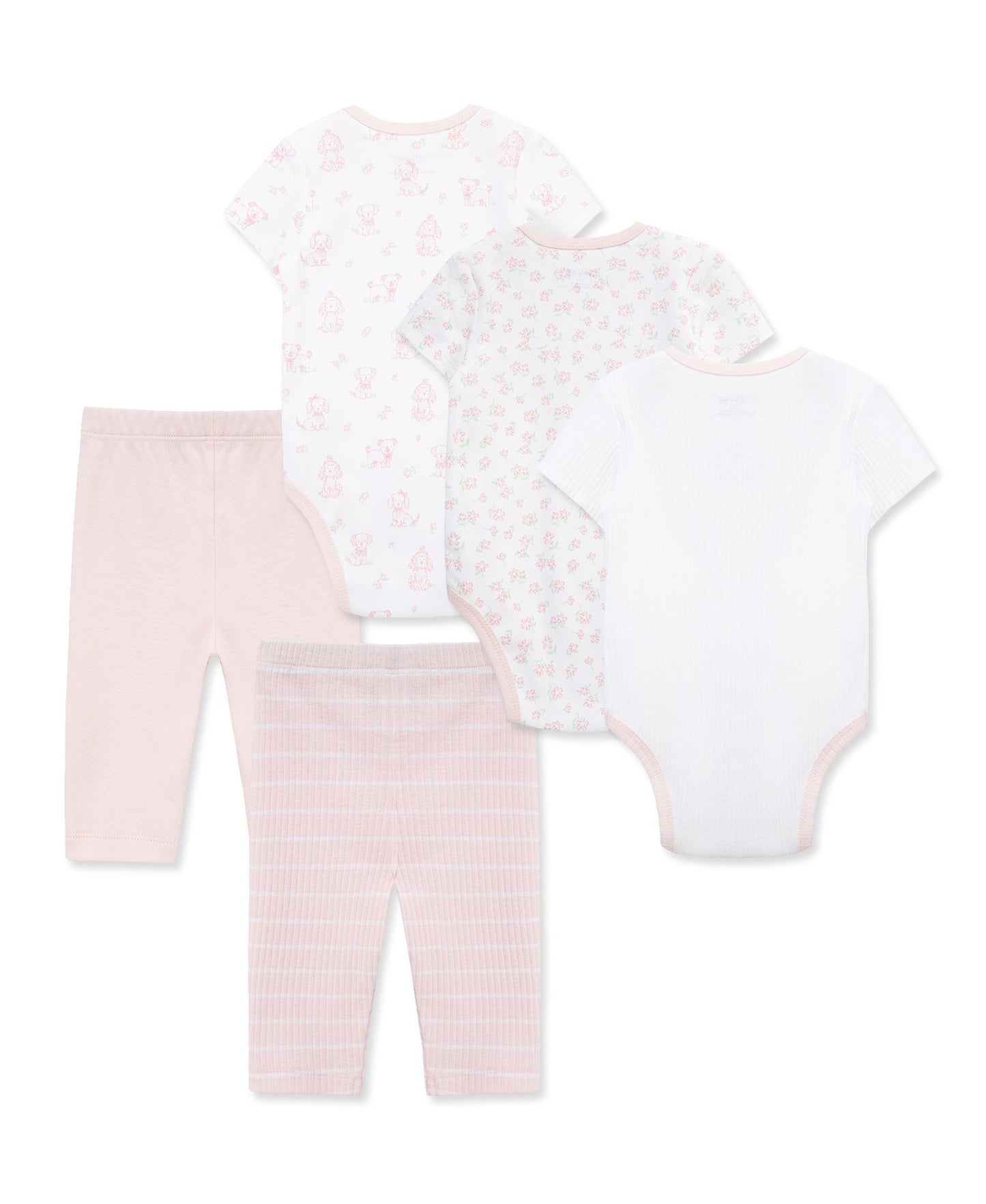 Pretty Puppies 5-Piece Bodysuits & Pants Set