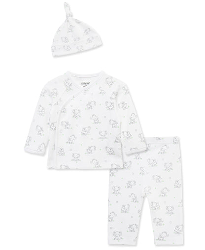 Baby Elephants 3-Piece Cardigan Set