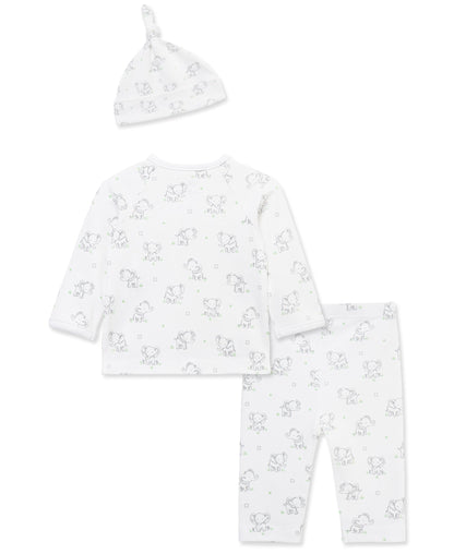 Baby Elephants 3-Piece Cardigan Set