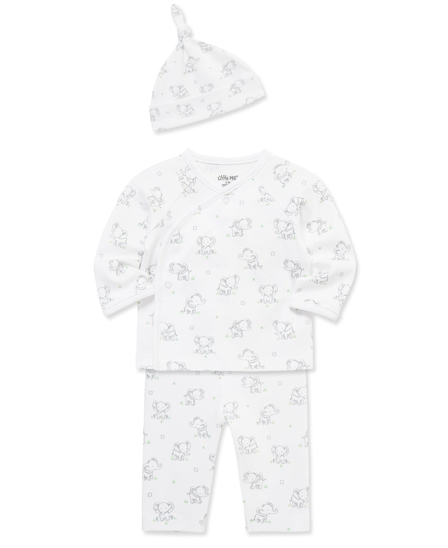 Baby Elephants 3-Piece Cardigan Set