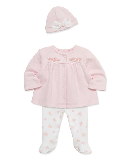 Dainty Bears Cardigan Set & Hat