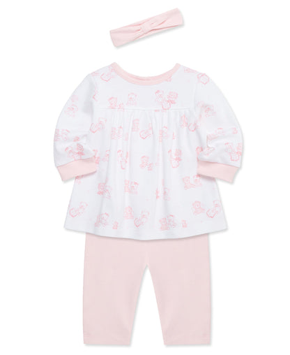 Joyful Bears 3-Piece Pant Set & Headband