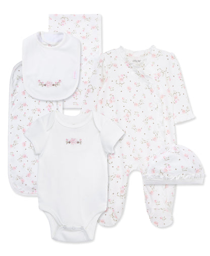 Vintage Rose Print Baby Gift Box Set