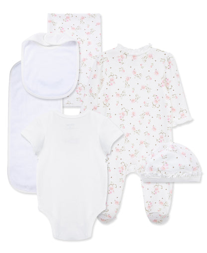 Vintage Rose Print Baby Gift Box Set