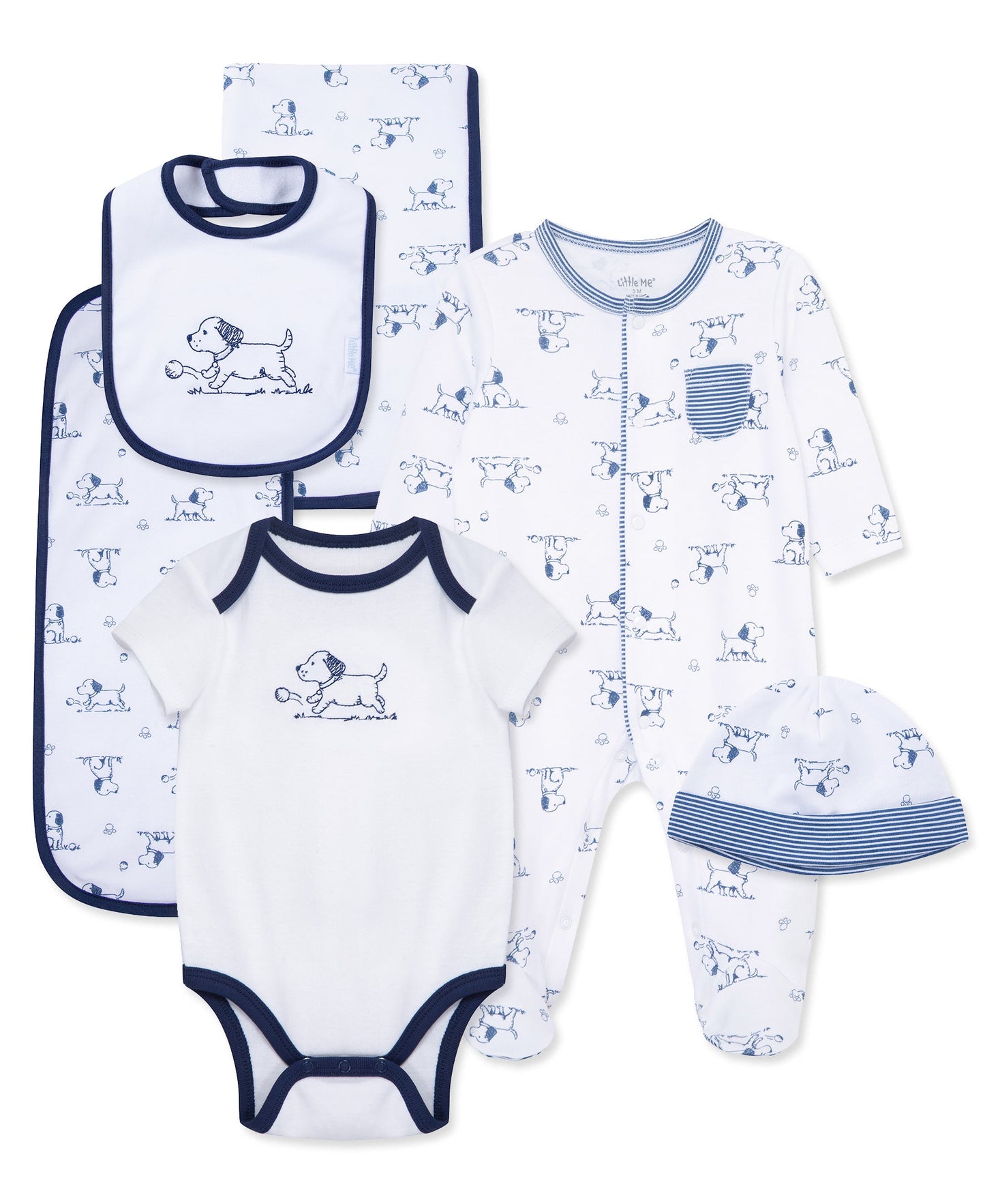 Puppy Toile Printed Gift Box Set