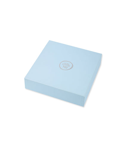 Blue Cable Sweater & Blanket Gift Box