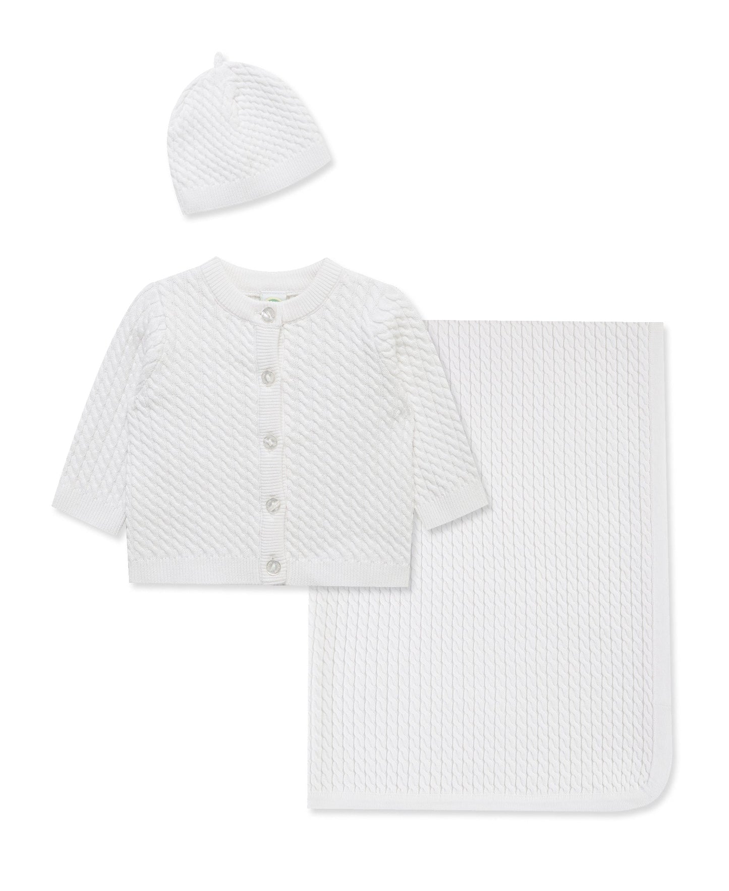 White Cable Sweater & Blanket Gift Box