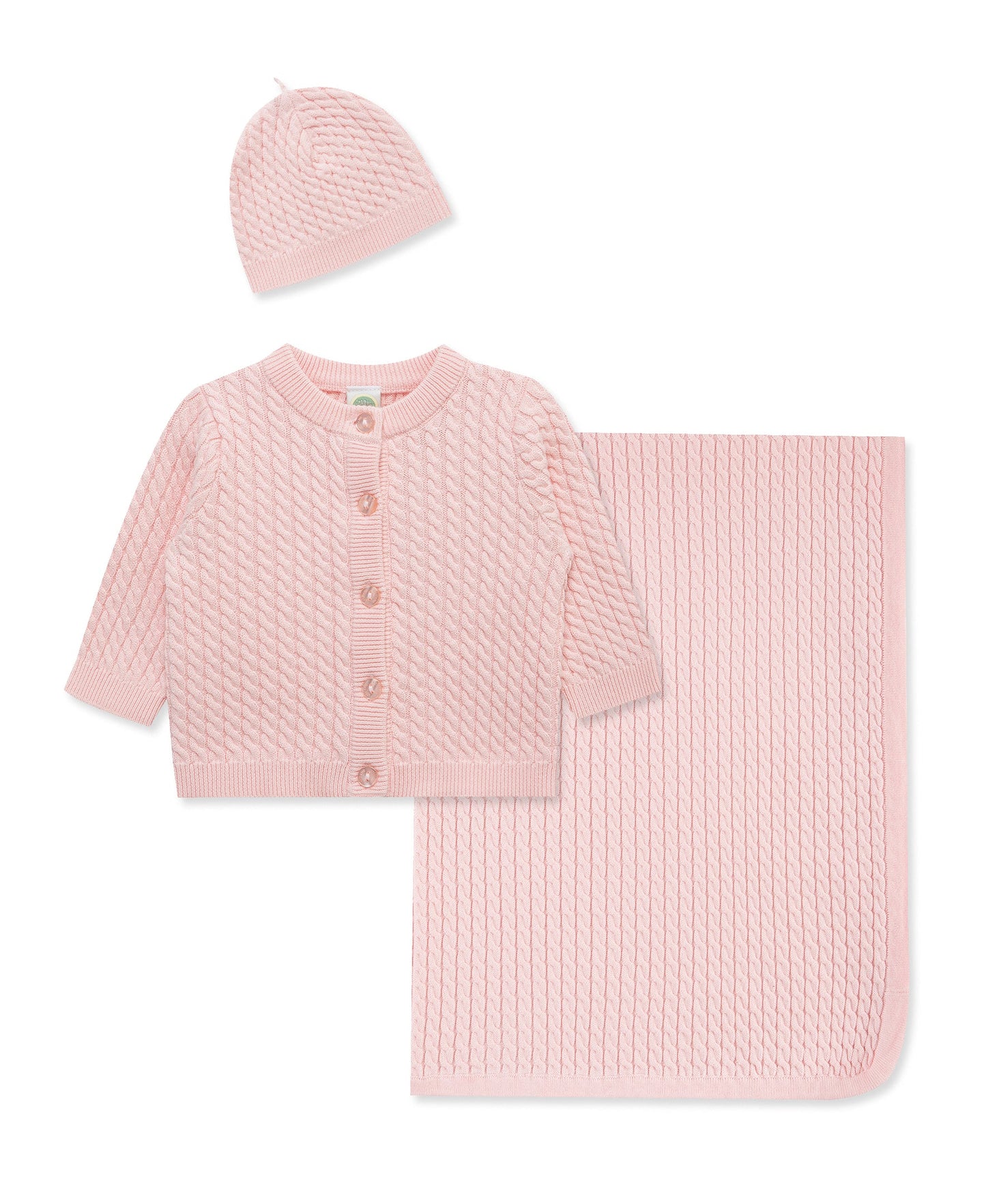 Pink Cable Sweater & Blanket Gift Box