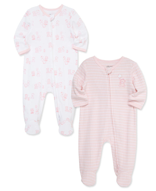 Joyful Bears Zip Footies (2-Pack)