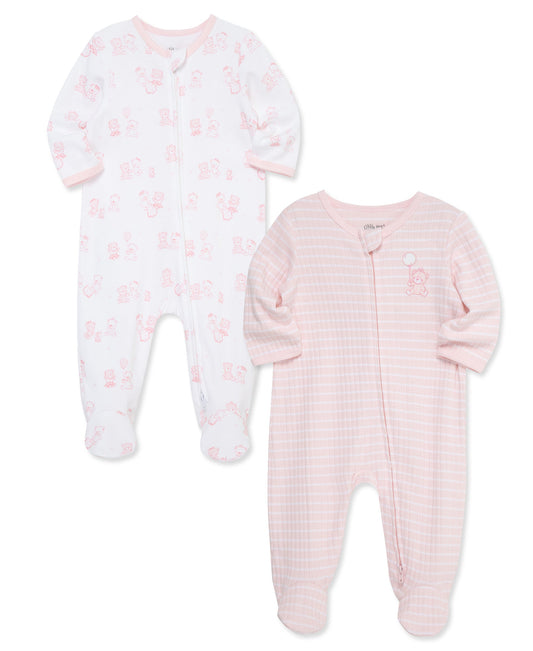 Joyful Bears Zip Footies (2-Pack)