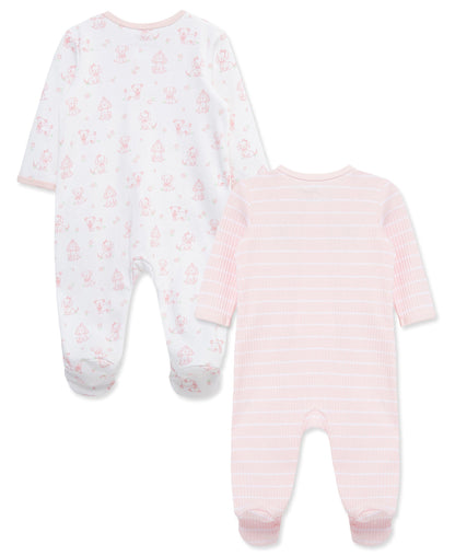 Pretty Puppies 2-Way-Zip Footies (2-Pack)