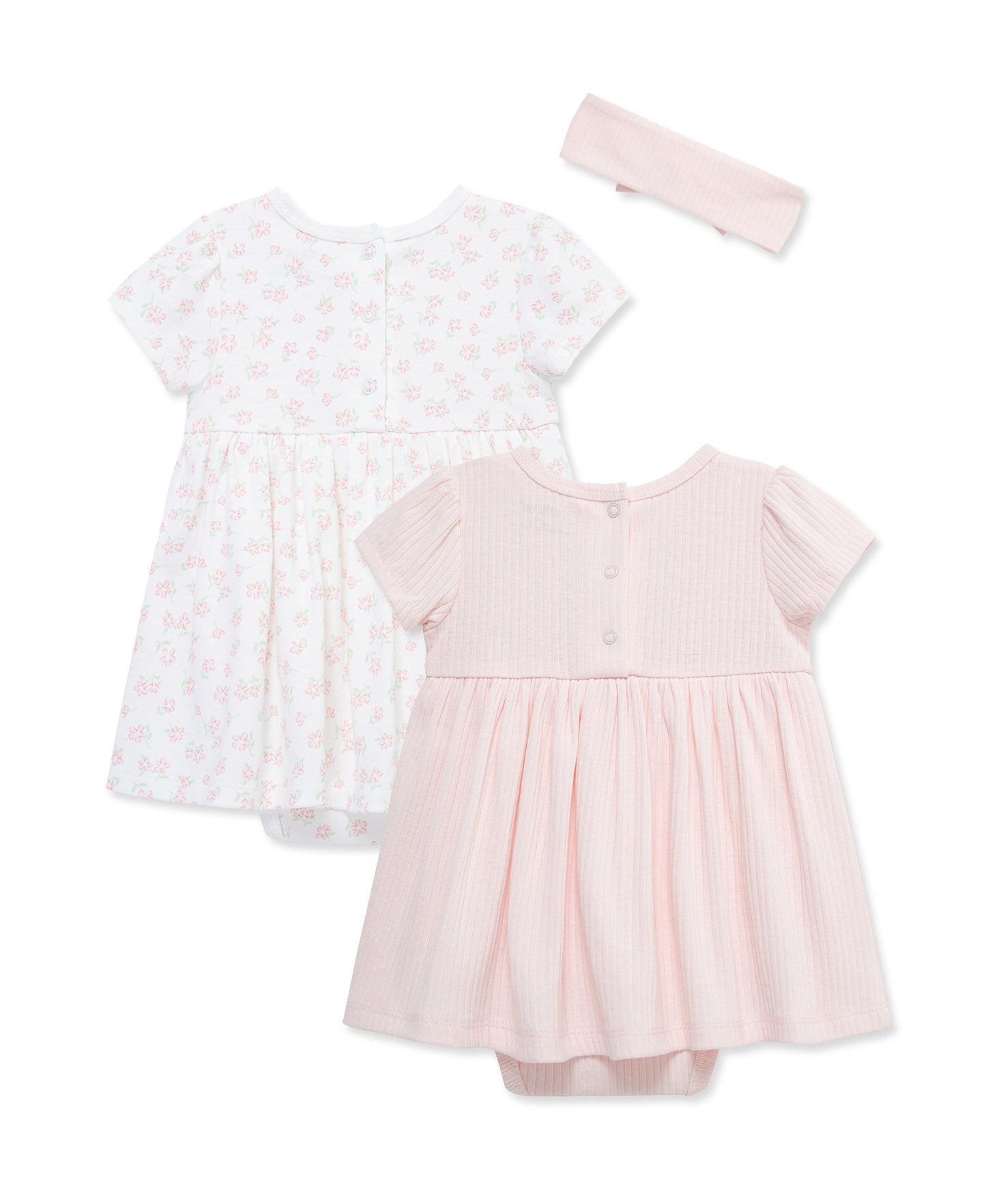 Pretty Puppies 2-Pack Bodysuit Dresses & Headband Set