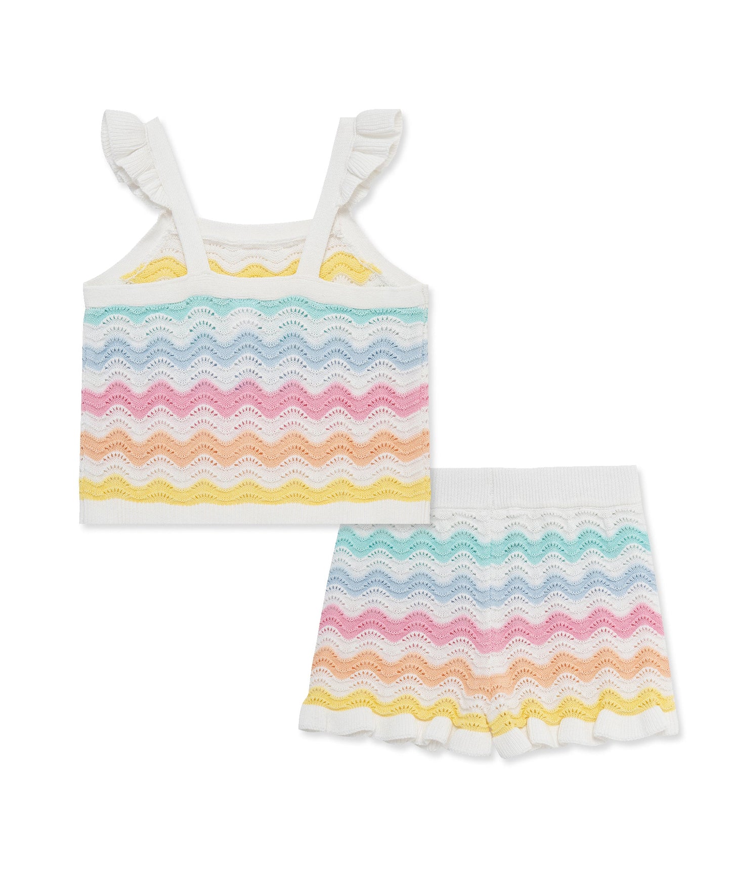 Wavy Pointelle Knit Short Set (12M-24M)
