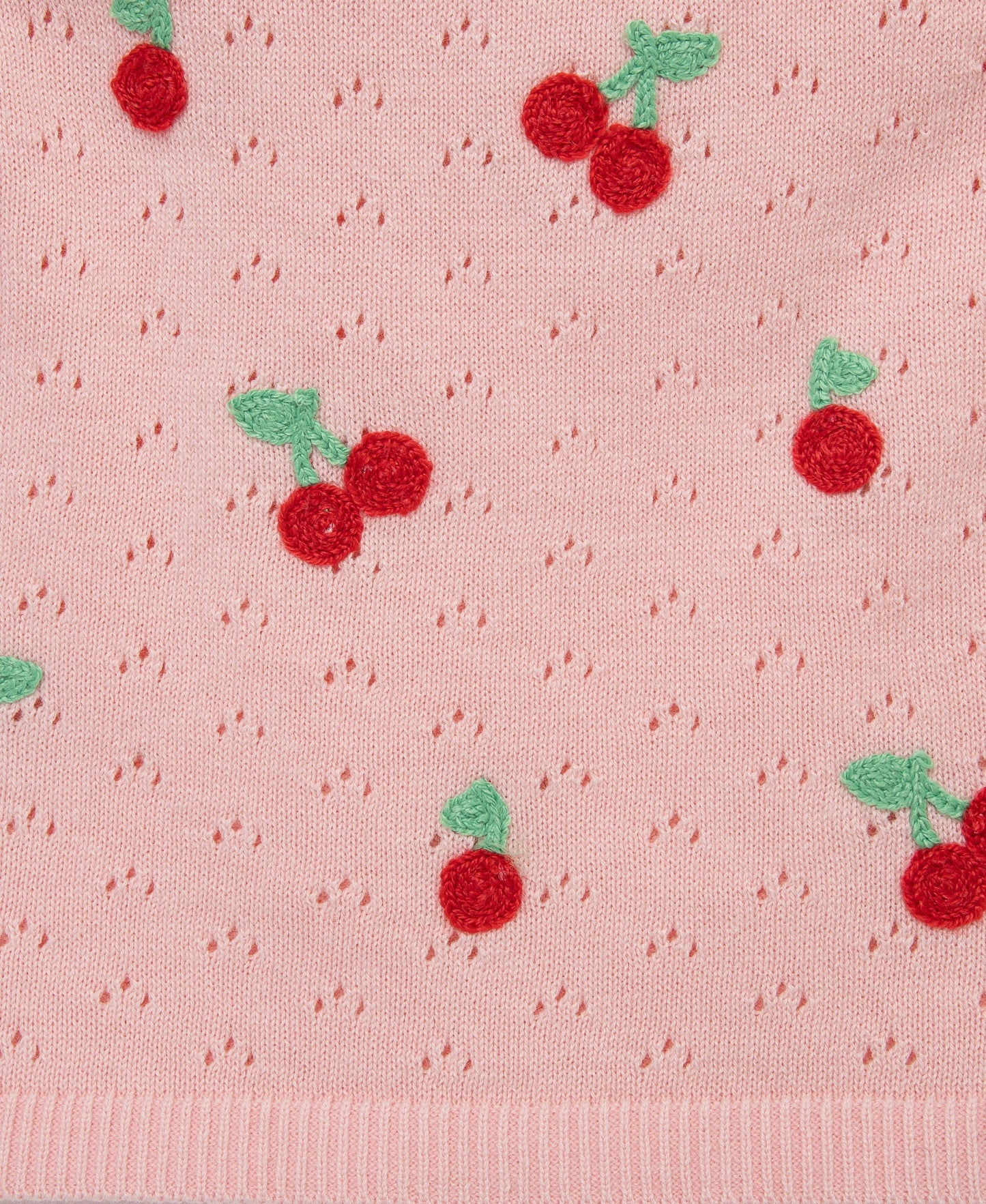 Cherry Pointelle Knit Short Set (12M-24M)
