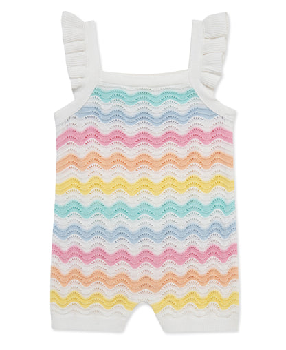 Wavy Pointelle Knit Romper (12M-24M)