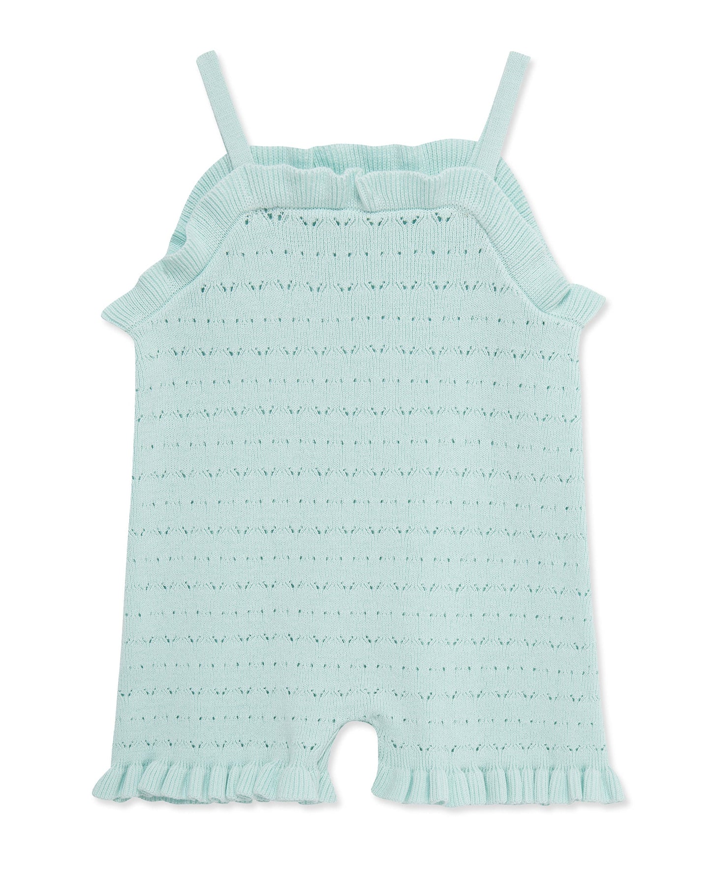 Aqua Pointelle Knit Romper (12M-24M)