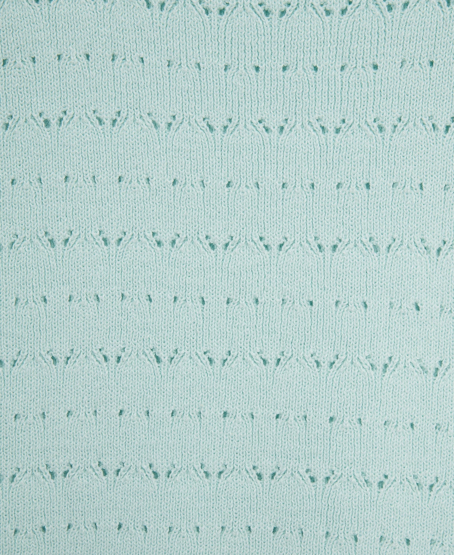 Aqua Pointelle Knit Romper (12M-24M)