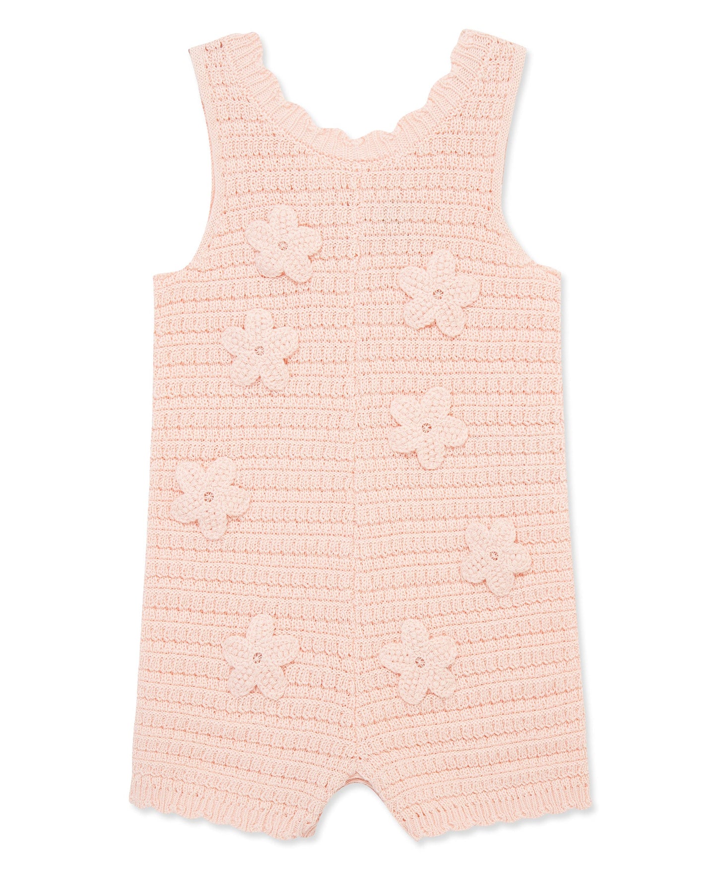 Flower Pointelle Knit Romper (12M-24M)