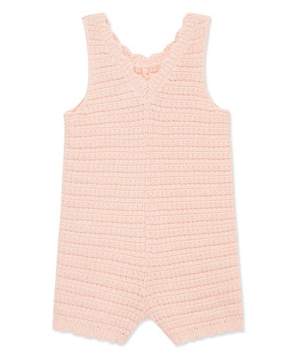 Flower Pointelle Knit Romper (12M-24M)