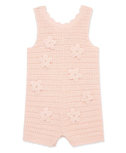 Flower Pointelle Knit Romper (2T-4T)