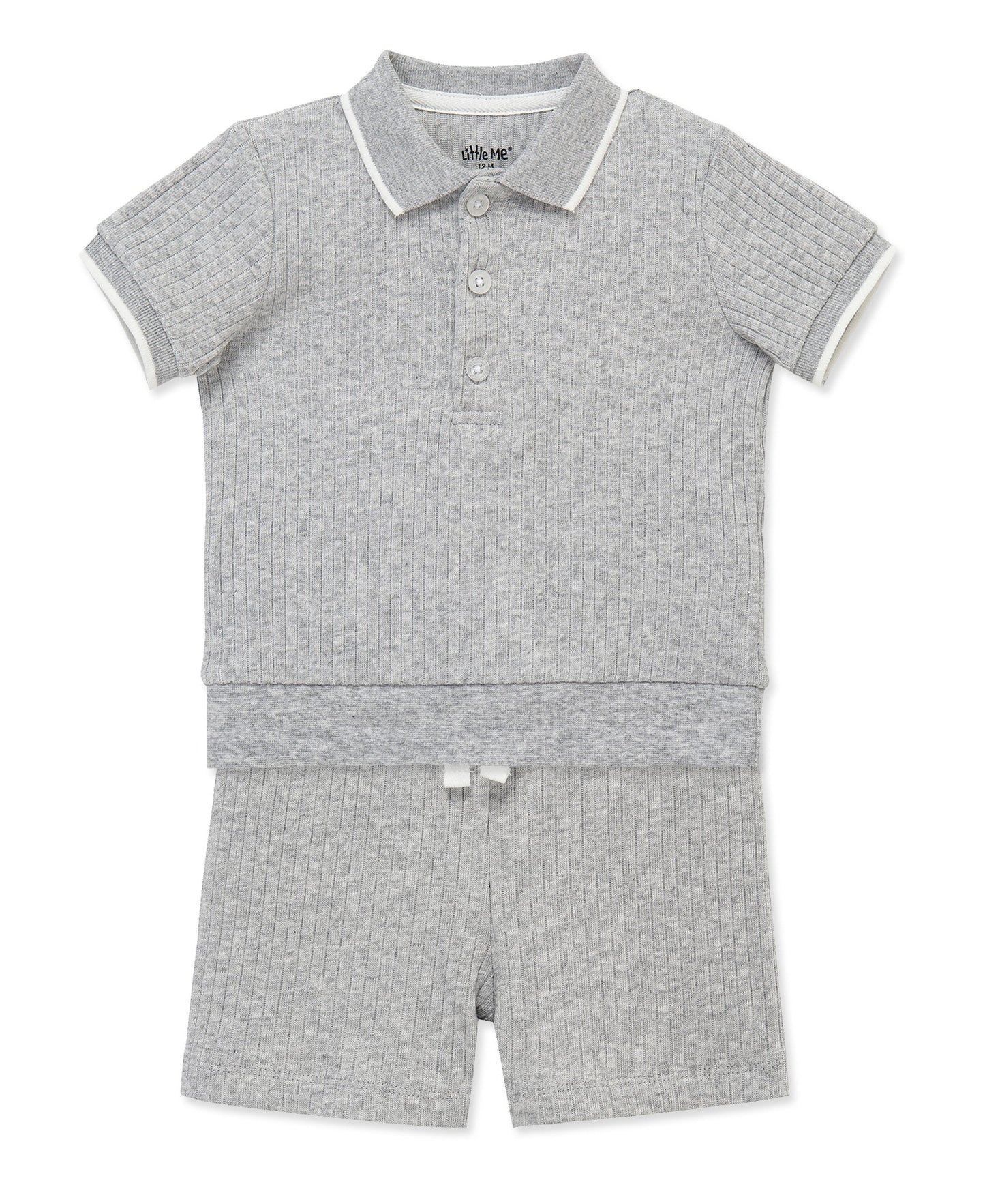 Heather Grey 2-Piece Short Set (12M-24M)