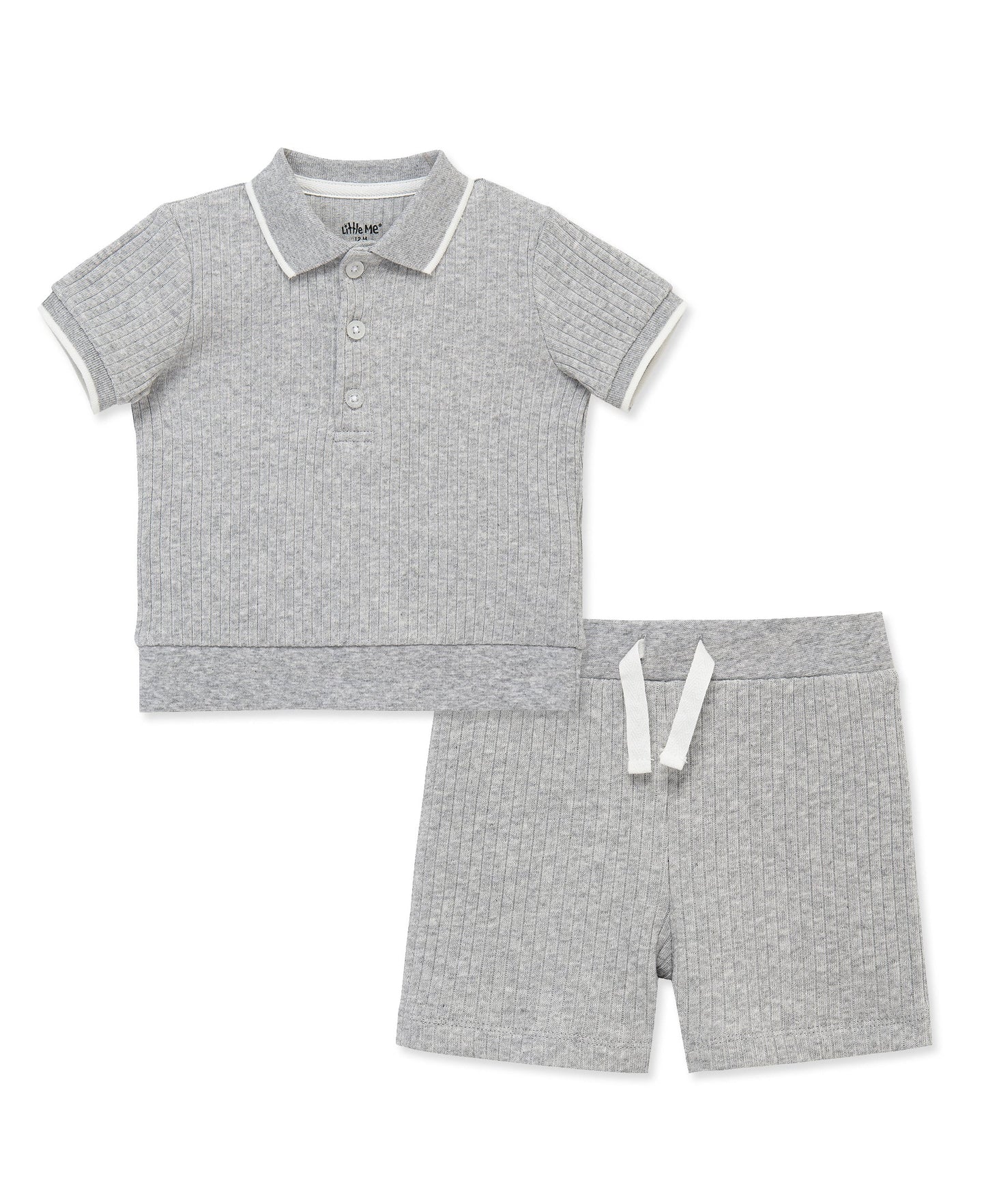 Heather Grey 2-Piece Short Set (2T-4T)
