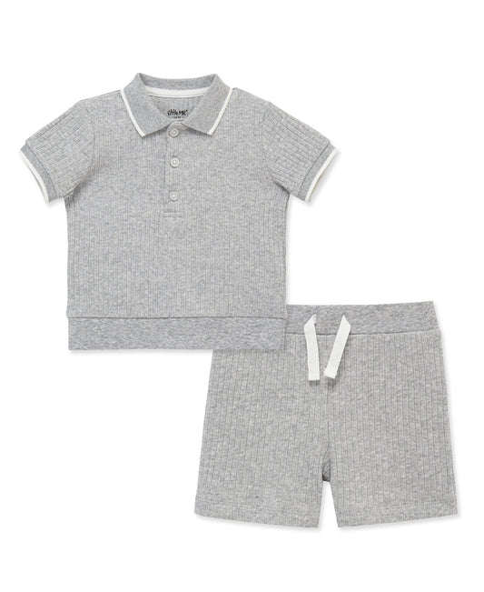Heather Grey 2-Piece Short Set (2T-4T)