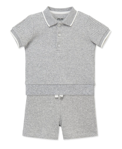 Heather Grey 2-Piece Short Set (2T-4T)