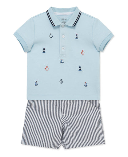 Nautical Polo Short Set (12M-24M)