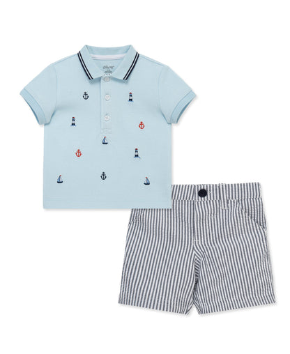 Nautical Polo Short Set (2T-4T)
