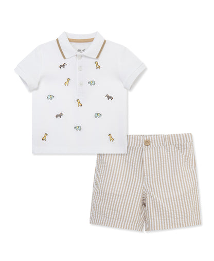 Safari Polo Short Set (2T-4T)