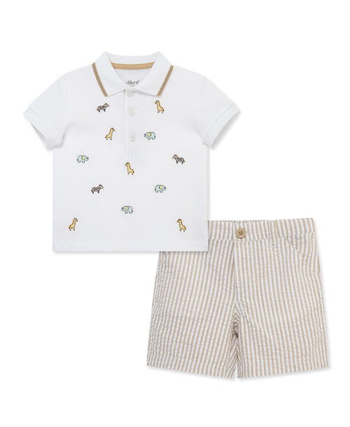Safari Polo Short Set (2T-4T)