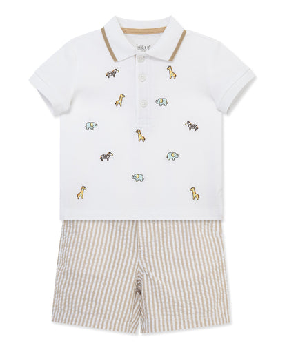 Safari Polo Short Set (2T-4T)