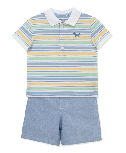 Puppy Polo Short Set (12M-24M)