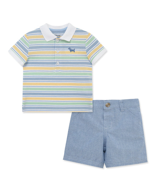 Puppy Polo Short Set (2T-4T)