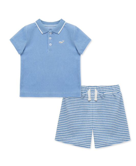 Whale Terry Short Set (12M-24M)