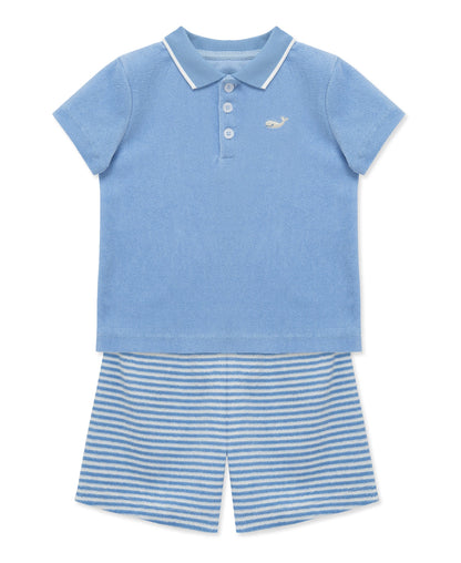 Whale Terry Short Set (12M-24M)