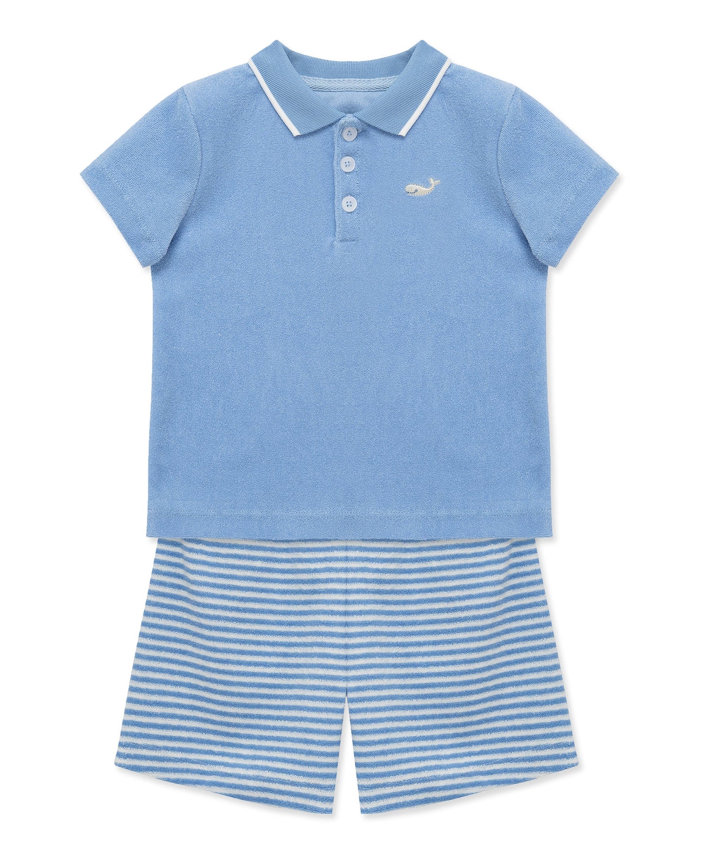 Whale Terry Short Set (2T-4T)