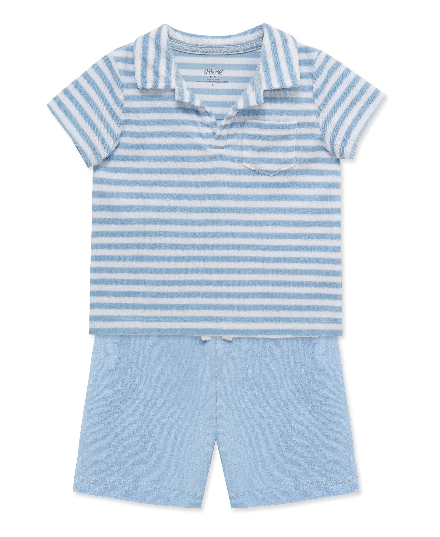 Stripe Terry Short Set (12M-24M)