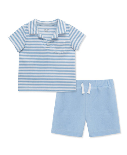 Stripe Terry Short Set (2T-4T)