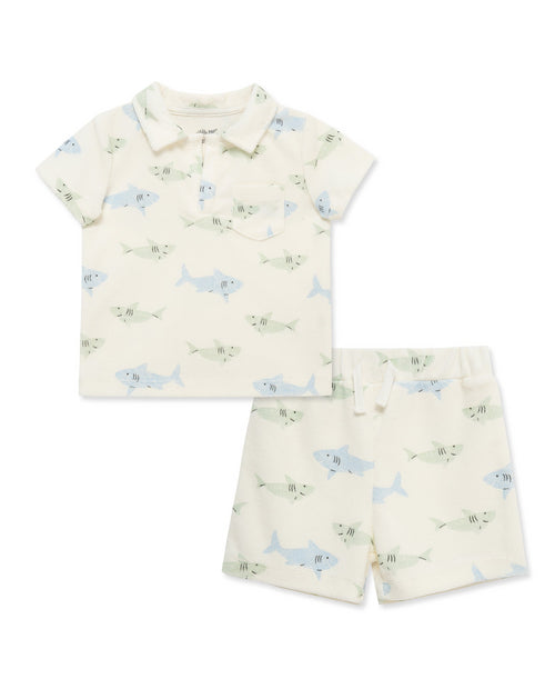 Shark Terry Short Set (12M-24M)