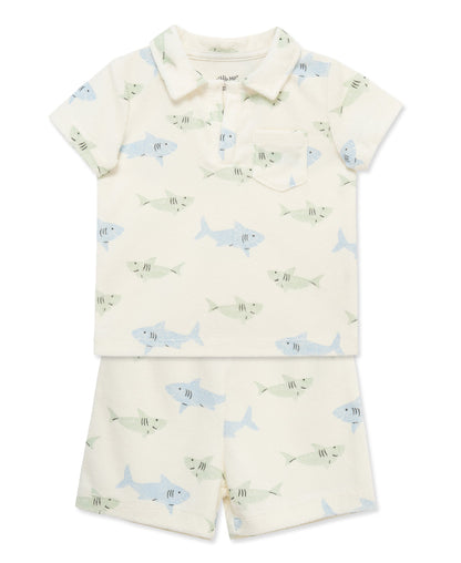 Shark Terry Short Set (12M-24M)