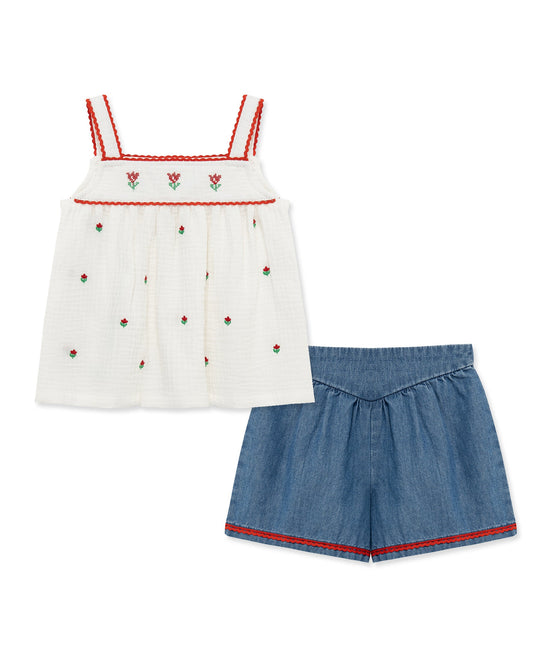 Tulip 2-Piece Woven Play Set (2T-4T)