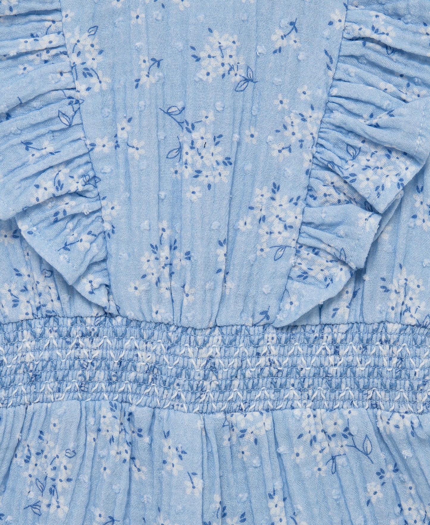 Blue Bouquet Woven Romper & Headband (2T-4T)