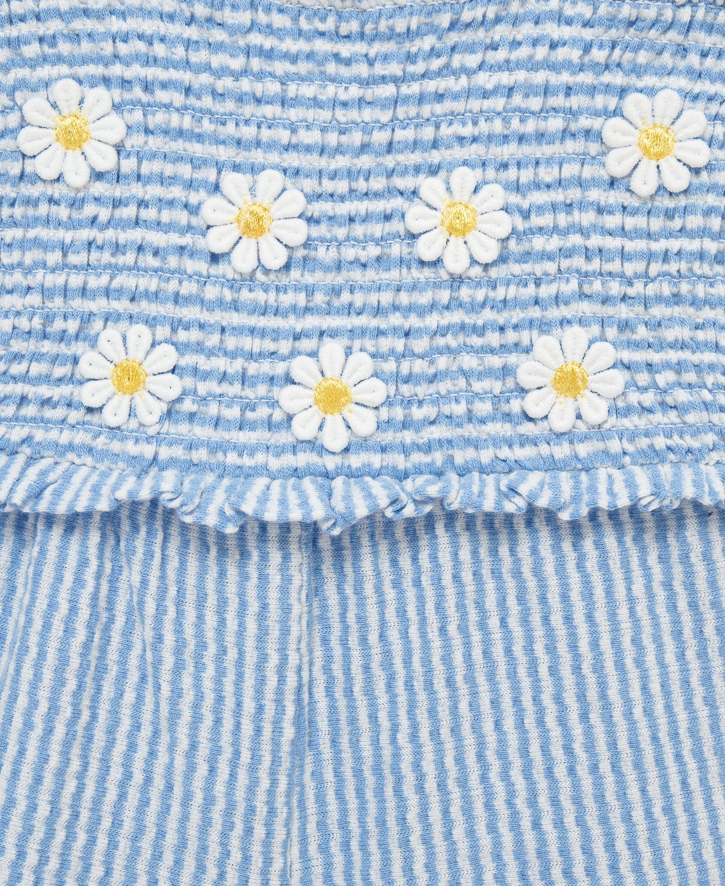 Blue Daisy Knit Romper & Headband (12M-24M)