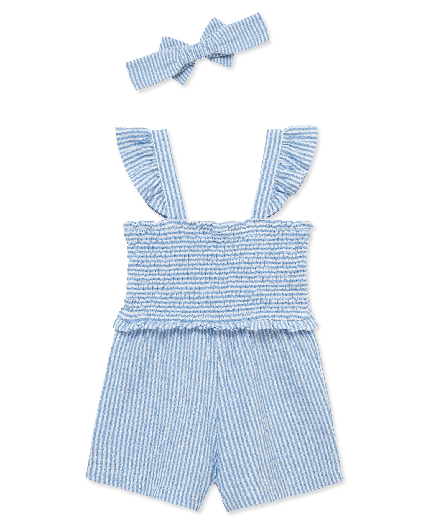 Blue Daisy Knit Romper & Headband (2T-4T)