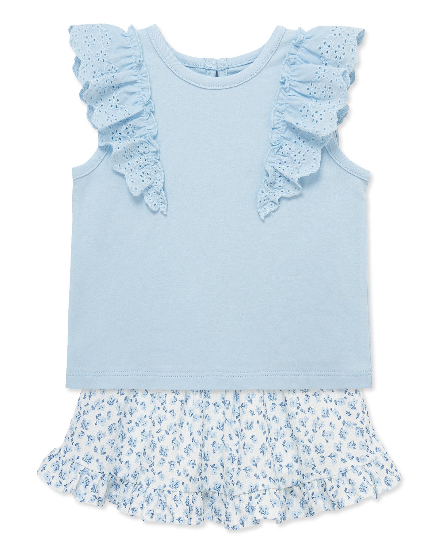 Blue Ditsy Fashion Skort Set (12M-24M)