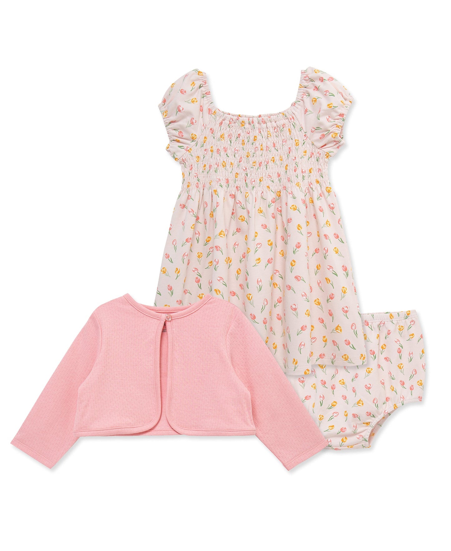 Tulip Knit Dress & Cardigan Set w/ Panty (12M-24M)