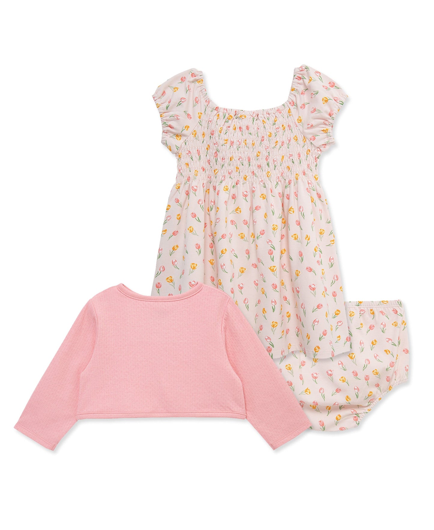 Tulip Knit Dress & Cardigan Set w/ Panty (12M-24M)