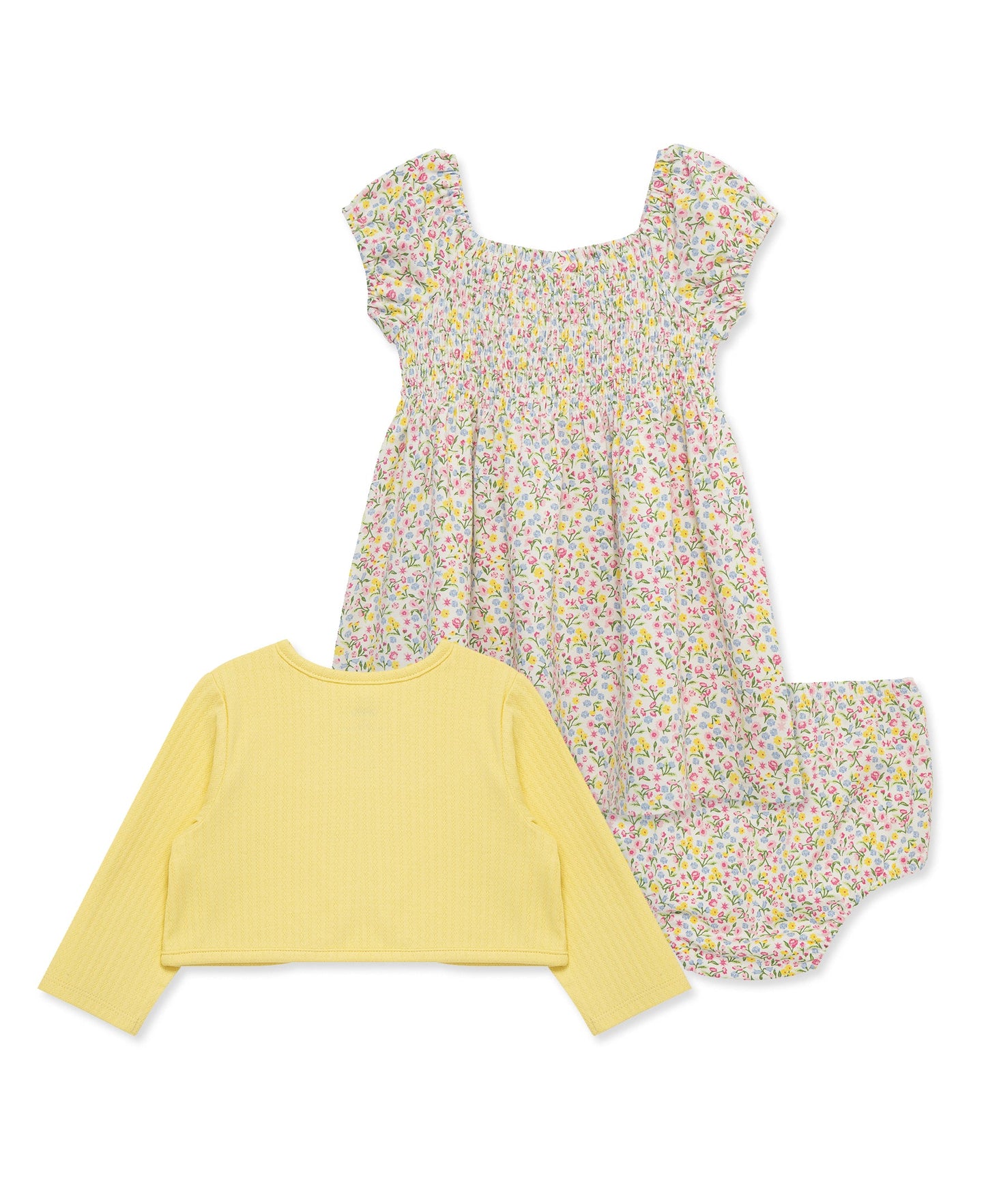 Garden Knit Dress & Cardigan Set w/ Panty (12M-24M)